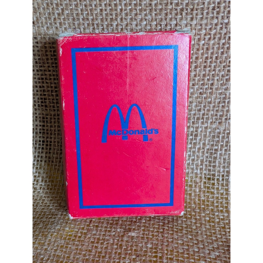 Vintage McDonalds Playing Cards Complete Deck with Box Made in Hong Kong Red